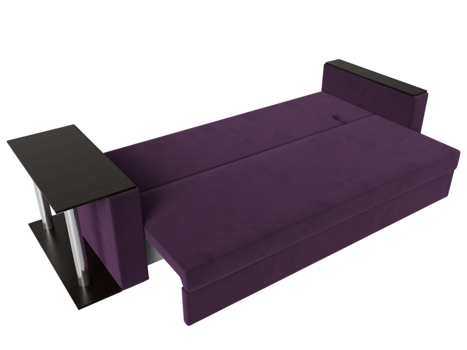 Диваны еврокнижки, Диван прямой Атланта со столом слева, велюр