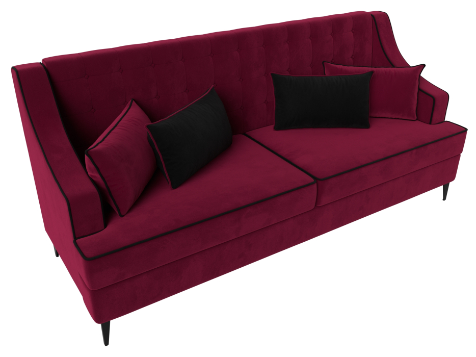 Дизайнерские диваны для гостиной, Прямой диван Марк, микровельвет