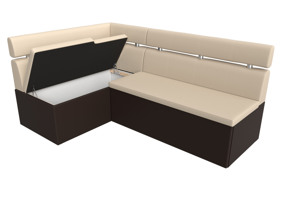 Диваны угловые кухонные, Кухонный угловой диван Классик левый угол, экокожа