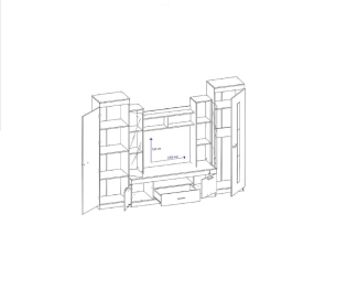 Стенка ТВА Рио 25