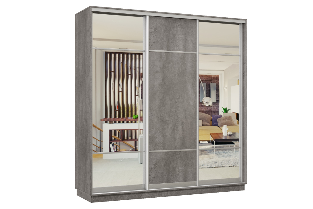 Шкафы-купе 3-х дверные, Шкаф-купе Премьер Лайт 33 (11;08;11) трехдверный