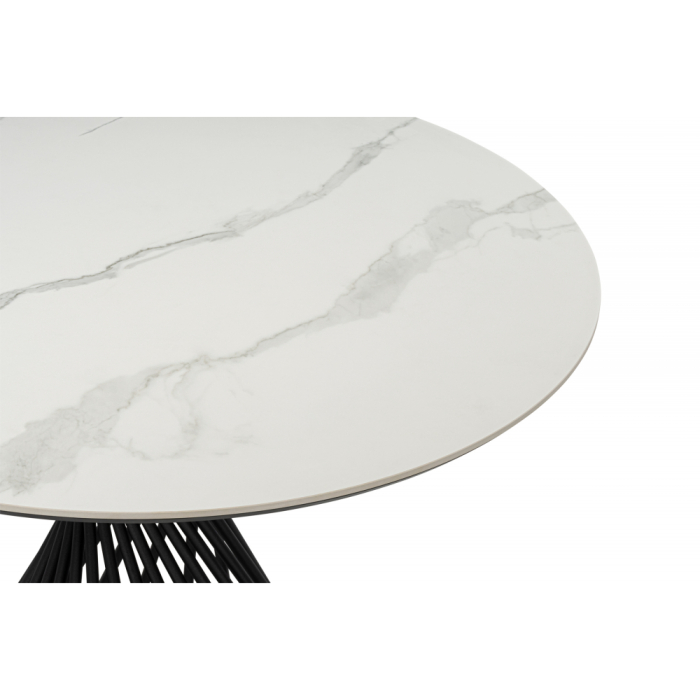 Обеденные столы, Керамический стол Вивиен 110 (чёрная нога)