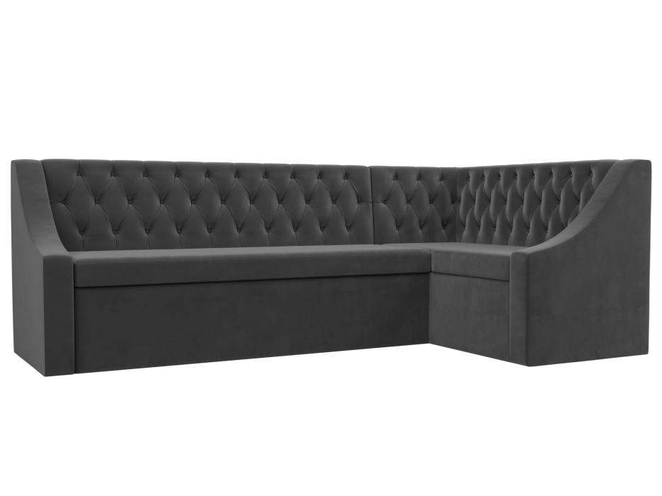 Диваны угловые кухонные, Кухонный угловой диван Мерлин правый угол велюр