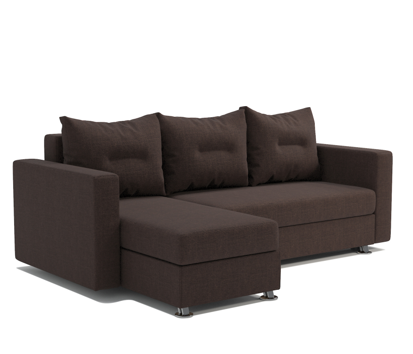 Диваны угловые в гостиную, Угловой диван Ария левый, рогожка