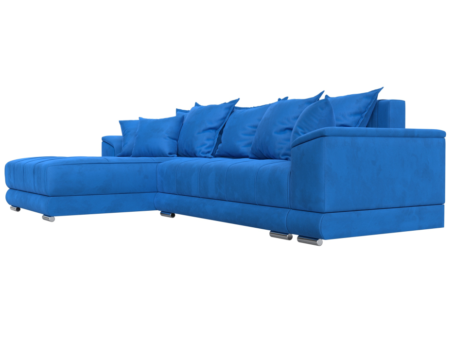 Диваны угловые в гостиную, Угловой диван НордСтар левый угол, велюр