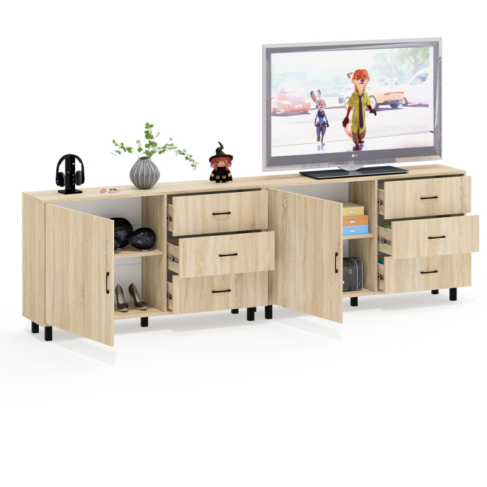 Комоды, Тумба-комод с двумя дверками и шестью ящиками 122-1504