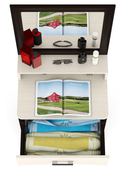 Туалетные столики, Столик туалетный с зеркалом Белла