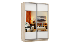 Шкафы-купе, Шкаф-купе Премьер Лайт 01 Мини (05;05) двухдверный