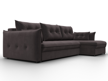 Диван угловой Лига-100 НПБ угол универсальный, велюр SEVEN