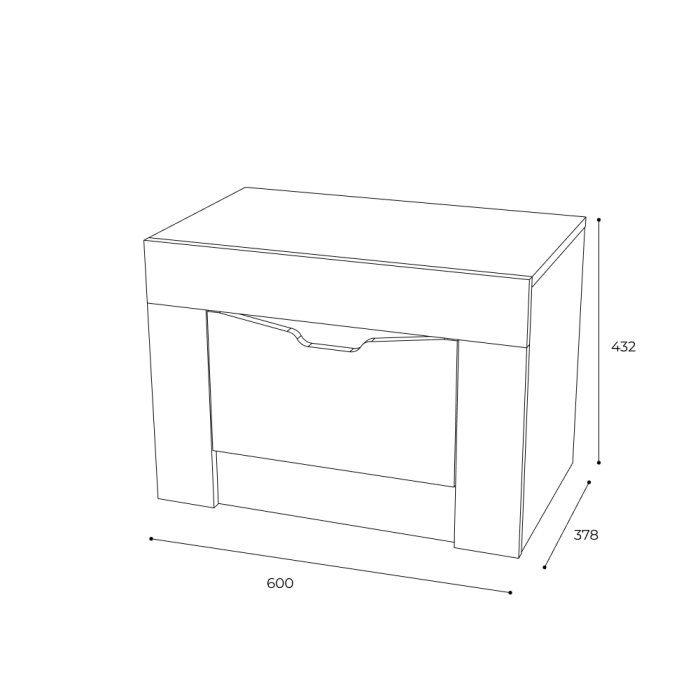 Прикроватные тумбы, Тумба прикроватная Леонардо