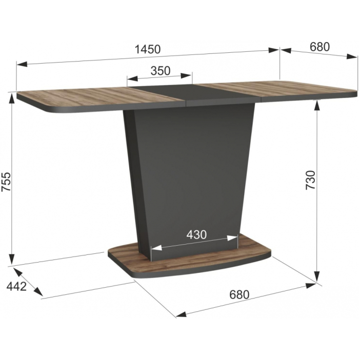 Обеденные столы, Деревянный стол Комфорт