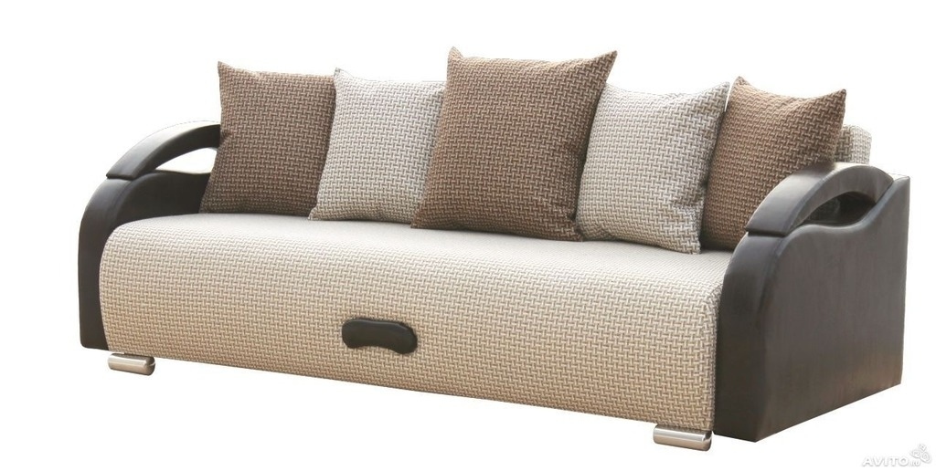 Диваны прямые, Диван-кровать еврокнижка, Юпитер 140, рогожка/экокожа