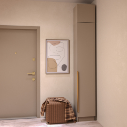 Прихожая Голд Бостон пенал  с антресолью