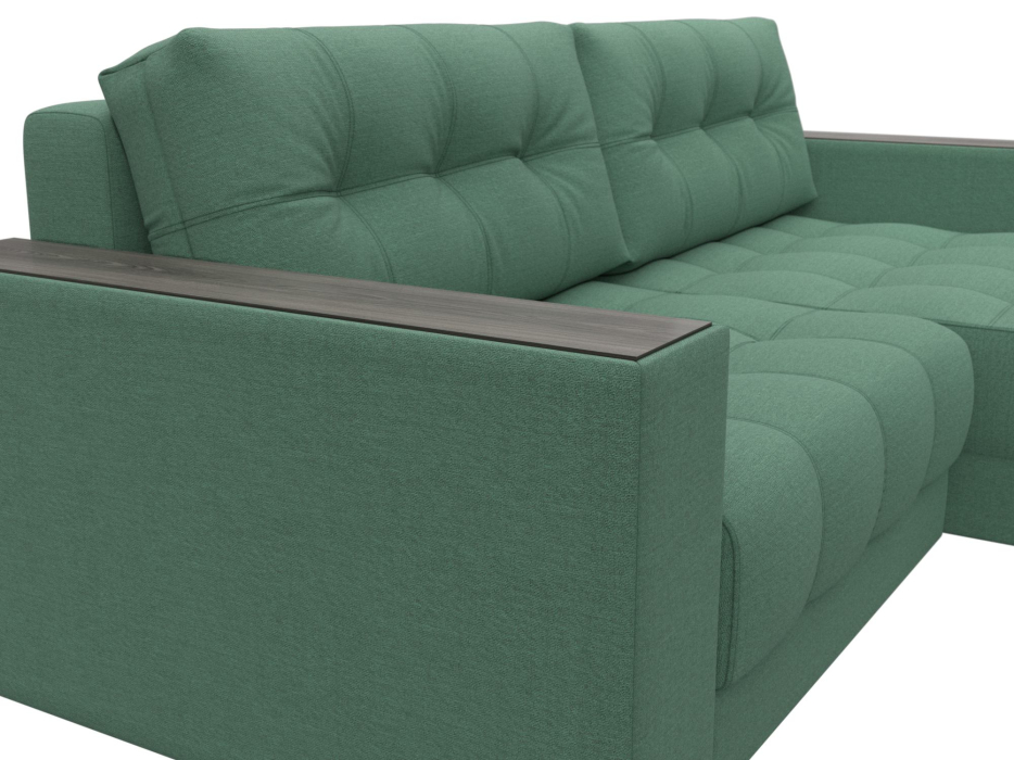 Дизайнерские диваны для гостиной, Диван угловой с декором Лига-049 НПБ, рогожка Амур