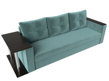 Диван прямой Атланта со столом слева, велюр