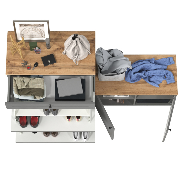 Прихожие, Тумба для обуви с тумбой две дверки Остин