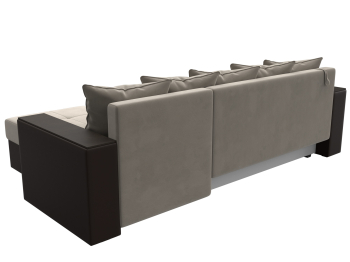 Диван угловой Дубай Лайт угол универсальный, микровельвет/экокожа