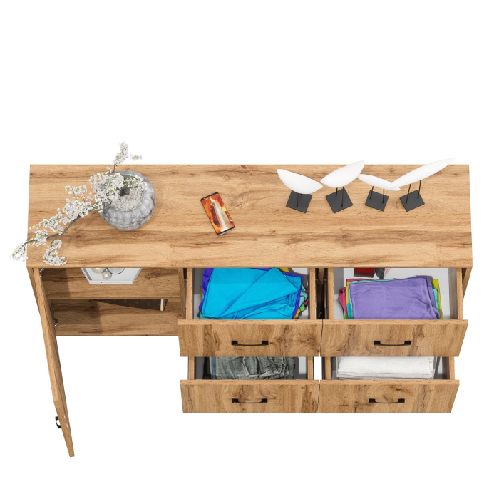 Комоды, Комод-тумба 4-ре ящика и дверка РВК 125-1504