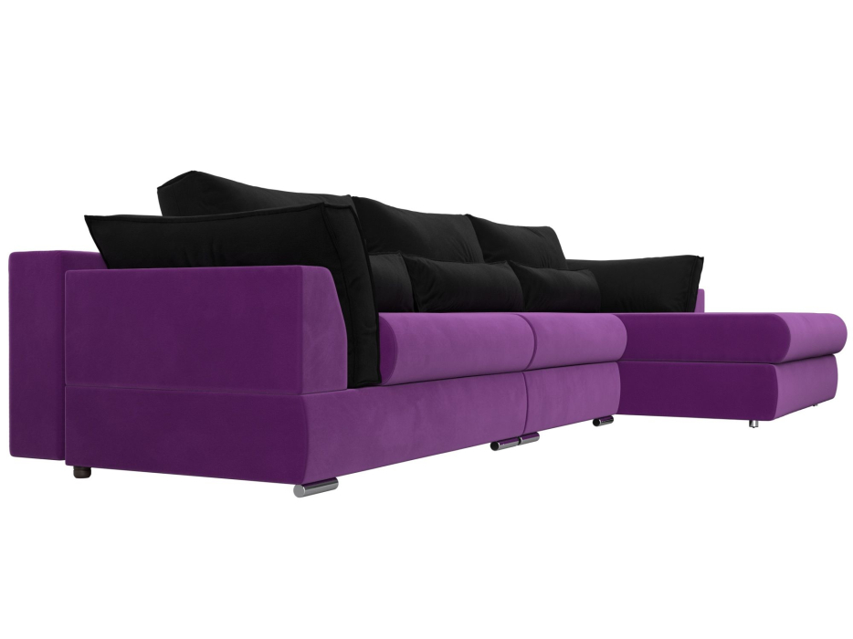 Диваны угловые в гостиную, Угловой диван Пекин Long угол правый, НПБ, микровельвет