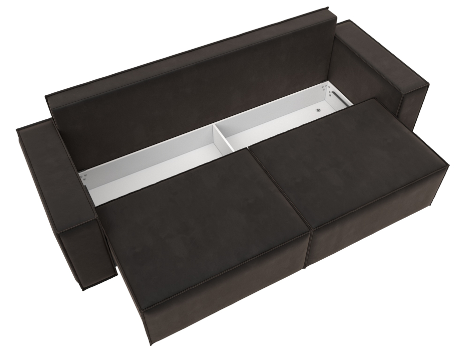 Диваны еврокнижки, Диван прямой Куба Лайт, велюр SEVEN