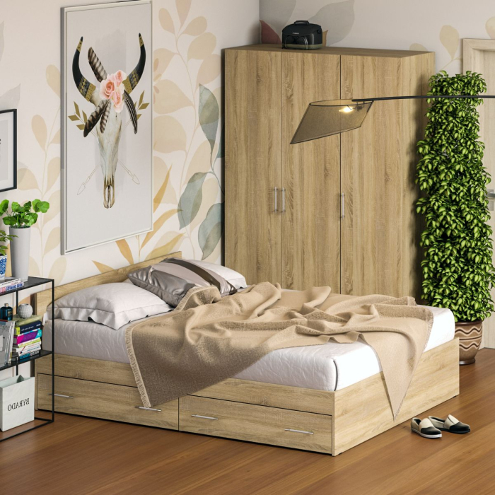 Спальные гарнитуры, Спальный гарнитур № 1 Стандарт с кроватью 1600 с ящиками