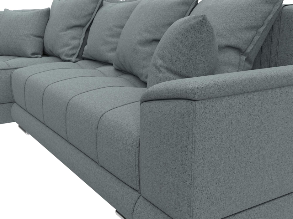 Диваны угловые в гостиную, Диван угловой НордСтар левый угол, рогожка Амур