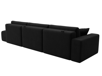 Диван прямой Лига-036 Модерн Лонг подлокотник слева, микровельвет