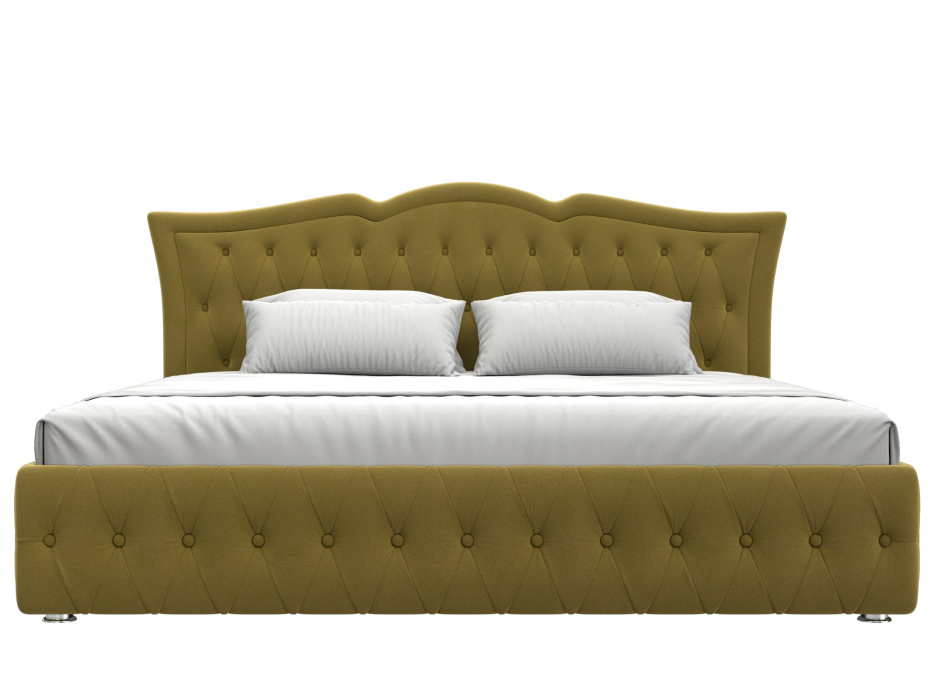 Мягкая кровать, Кровать интерьерная Герда 200, микровельвет