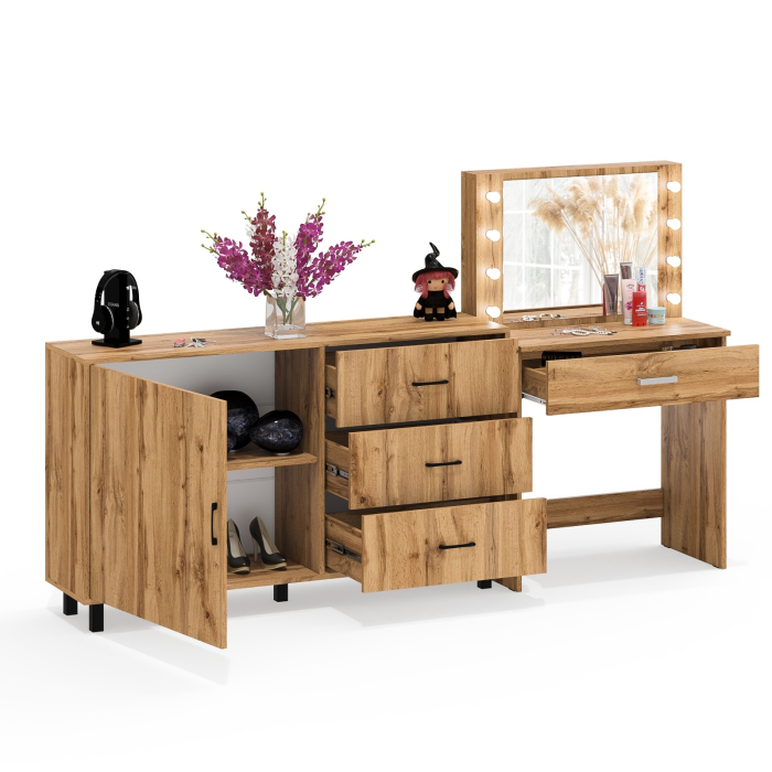 Туалетные столики, Комод ящики и дверка 122-1504 и туалетный столик с подсветкой СТ-4