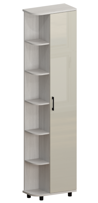 Шкафы одностворчатые, Модульная система Грейс Шкаф ШК-5025  Снежный Ясень