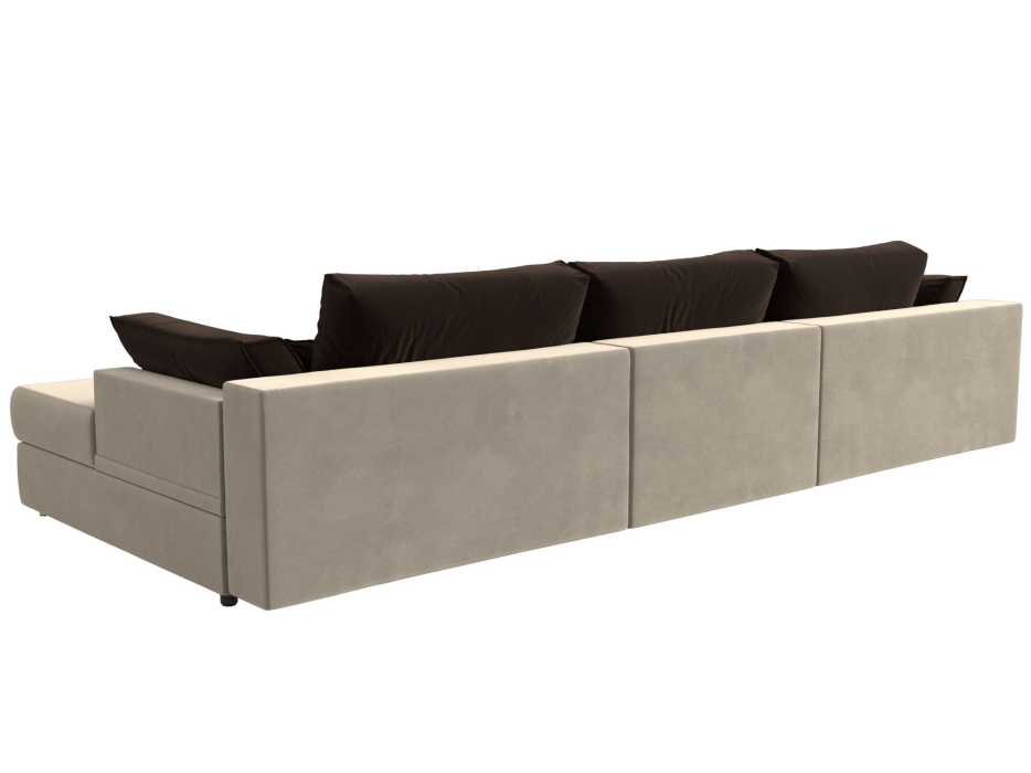 Диваны угловые в гостиную, Угловой диван Пекин Long угол правый, НПБ, микровельвет