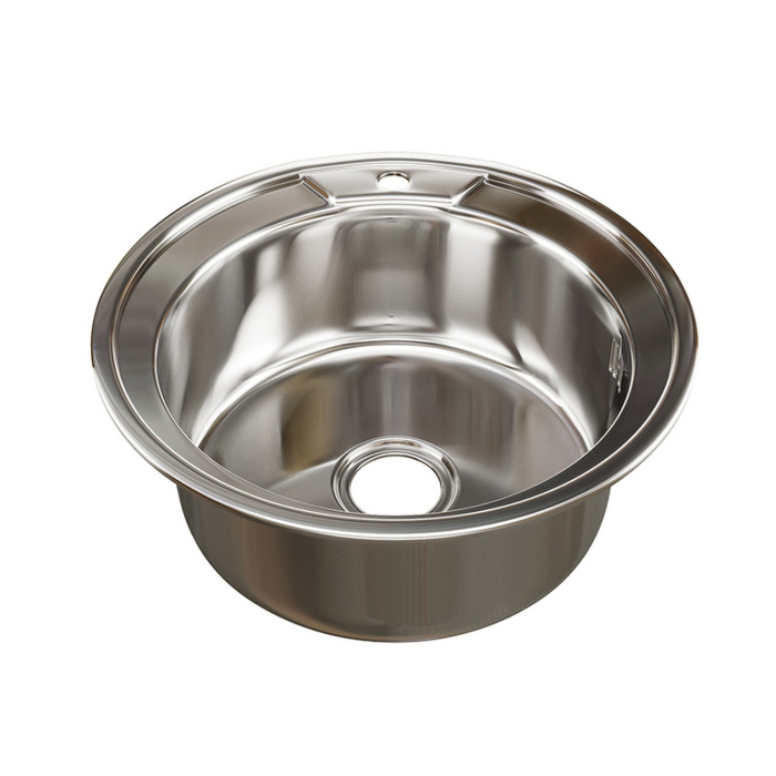 Кухонные мойки, Мойка круг d 51 (0,6) вып 3 1/2 MIXLINE (глуб чаши 17см) с сифоном