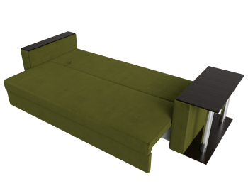 Диван прямой Атланта со столом справа, микровельвет