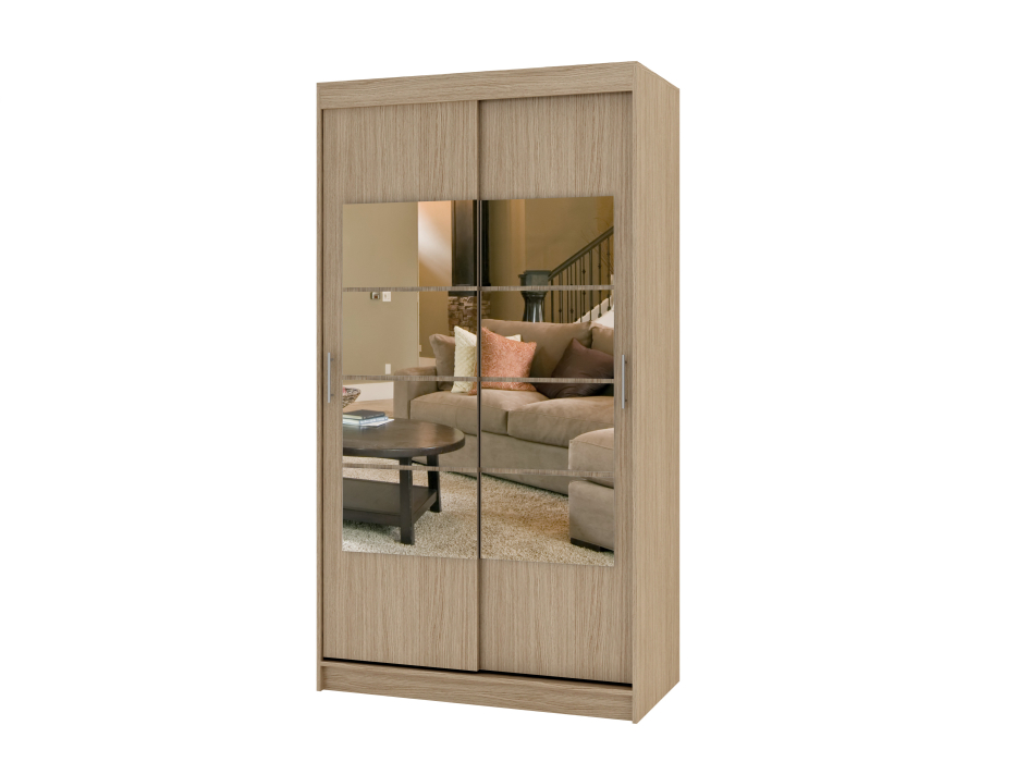 Шкафы-купе, Шкаф купе РИФ-2 ЗЕРКАЛО вариант 3 габарит 1100х600х2500