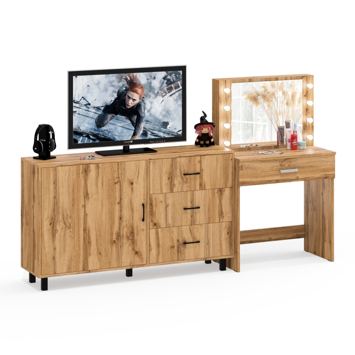 Туалетные столики, Комод ящики и дверка 122-1504 и туалетный столик с подсветкой СТ-4