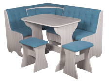 Кухонные уголки, Кухонный уголок Стиль 1Л (со столом СТ4) Ясень шимо светлый / велюр