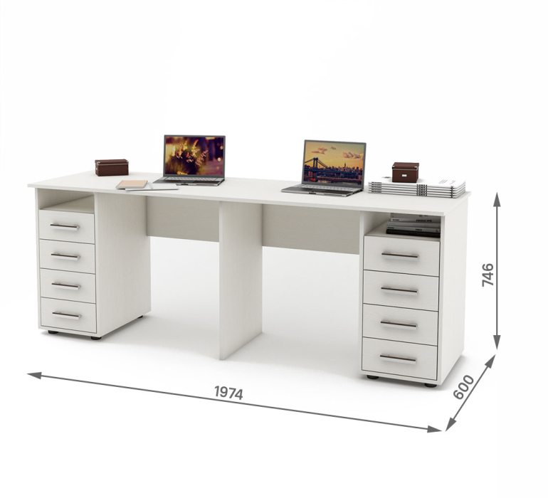 Прямые, Письменный стол Остин 18 для двоих