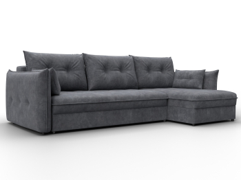 Диван угловой Лига-100 НПБ угол универсальный, велюр BRUT