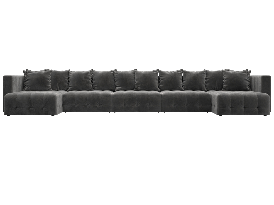 Дизайнерские диваны для гостиной, Диван П-образный Лига-052 НПБ МегаЛонг, велюр TOWER