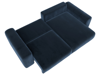 Диван угловой Лига-056 НПБ угол универсальный, велюр TOWER