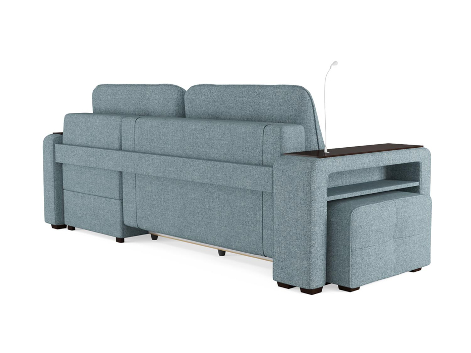 Диваны угловые, Диван-кровать угловой Smart 4 пантограф пуф слева Рогожка