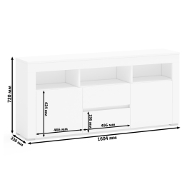 ТВ-тумба Сура 1604 с двумя ящиками и дверками