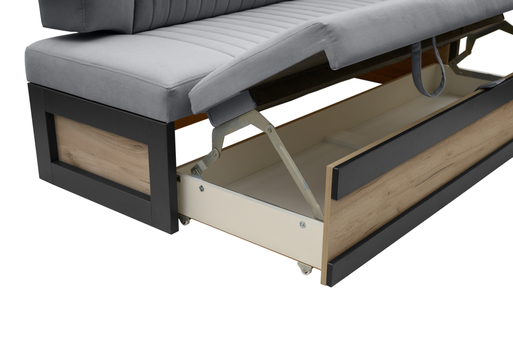 Диваны прямые кухонные, Прямой кухонный диван Парус 188 Дуб крафт серый