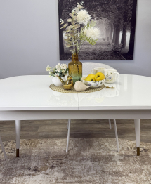 Стол Kenner 1300K раздвижной, стекло глянец