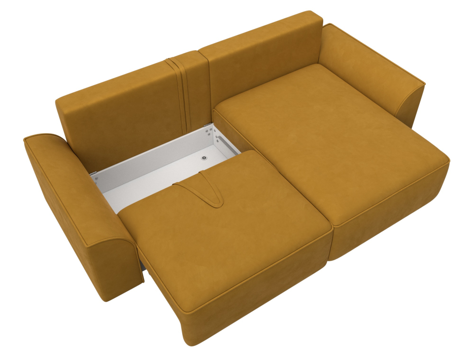 Диваны угловые в гостиную, Диван угловой Лига-048 НПБ, велюр BRUT