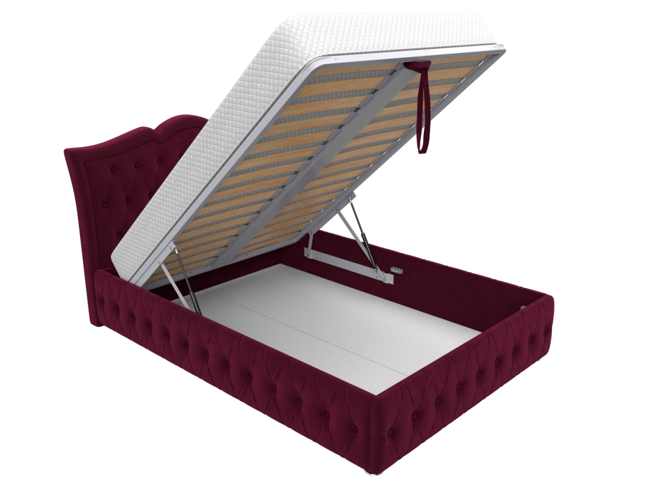 Мягкая кровать, Кровать интерьерная Герда 140, микровельвет