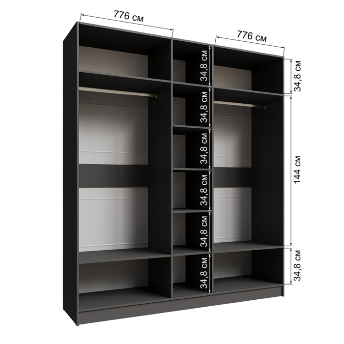 Шкафы распашные, Распашной шкаф Мадрид 2.0