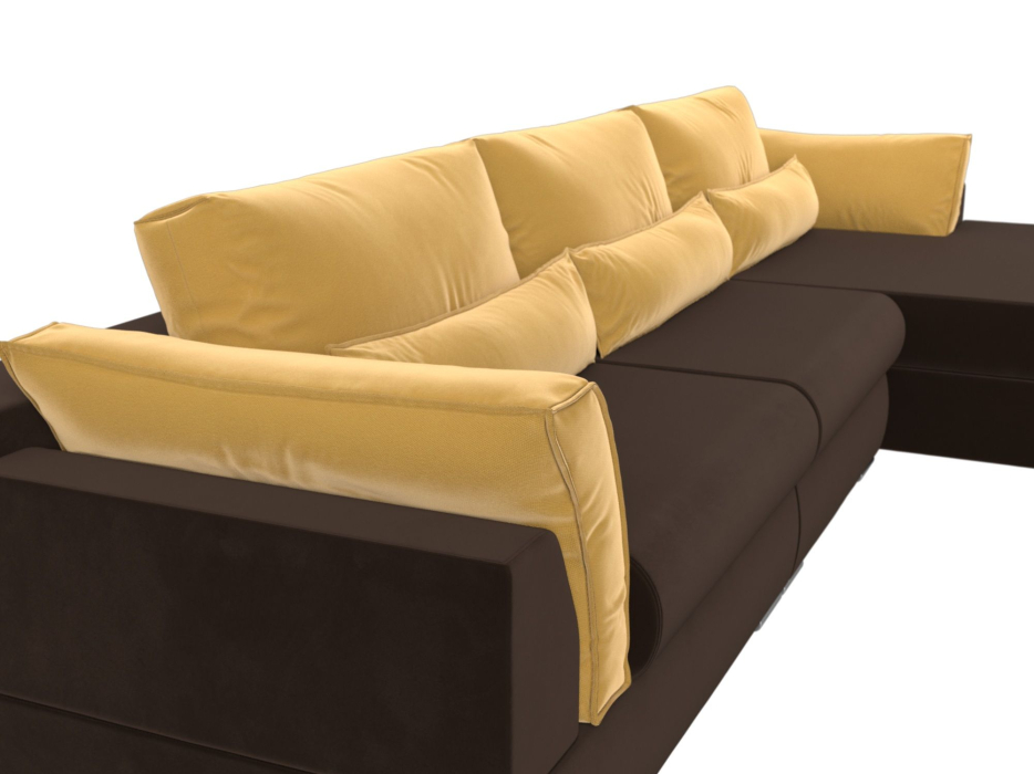 Диваны угловые в гостиную, Угловой диван Пекин Long угол правый, НПБ, микровельвет