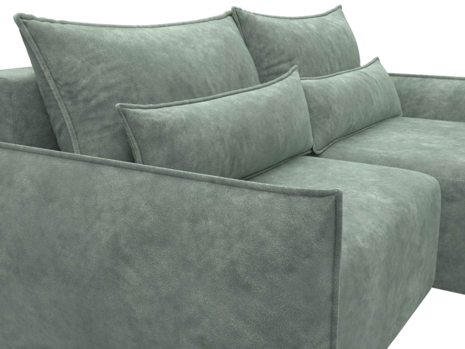 Диваны угловые в гостиную, Диван угловой Лига-051 НПБ угол универсальный, велюр BRUT