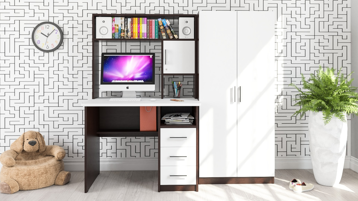 Прямые компьютерные столы, Стол компьютерный со шкафом СК-9